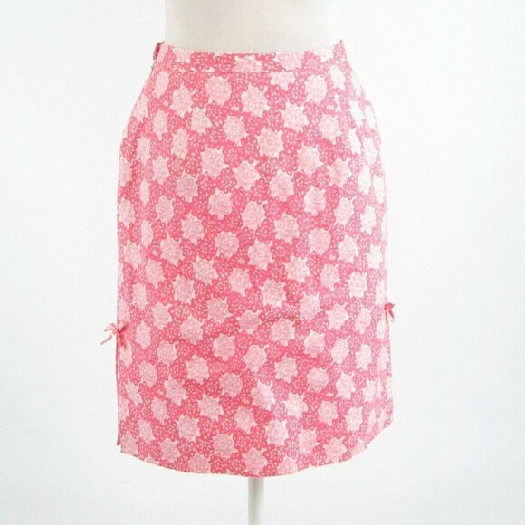 Tibi pink geometric A-line skirt 10 - Picture 7 of 8